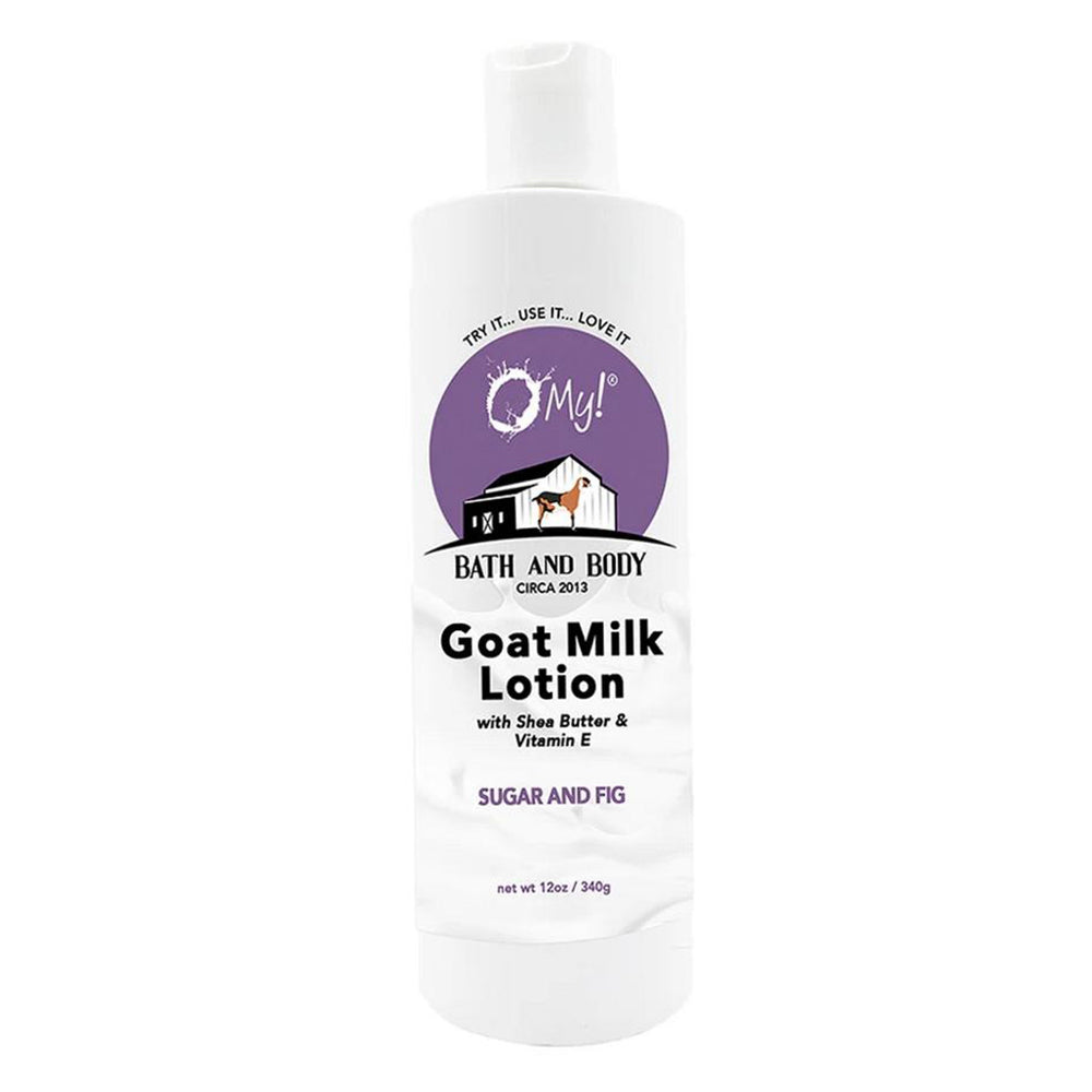 O My! Bath and Body Goat Milk Lotion Sugar and Fig with Shea Butter and Vitamin E 12Oz (340g)